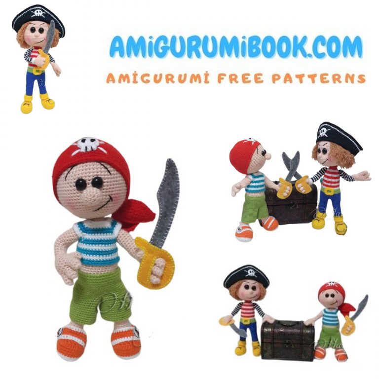 Pirates Jake and Jim Amigurumi Free Pattern