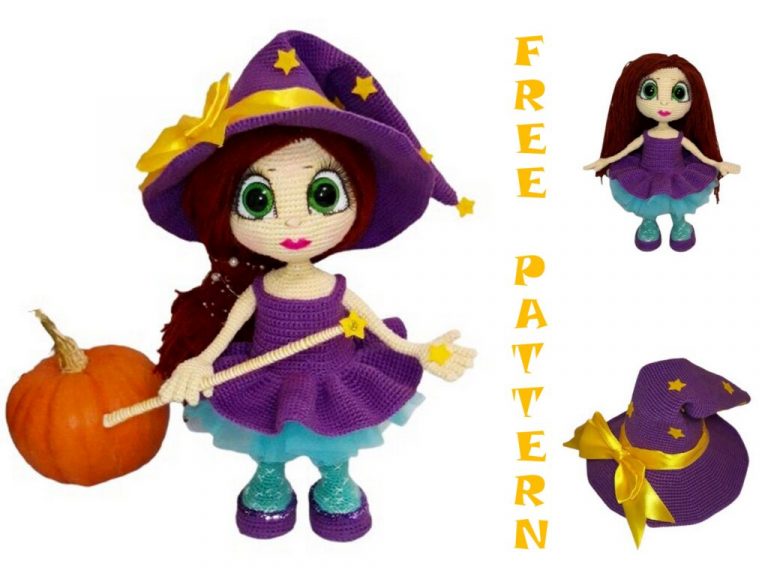 Sweet Witch Doll Amigurumi Free Crochet Pattern