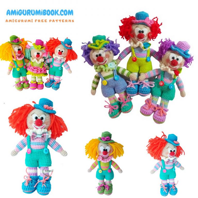 Clown Amigurumi Free Pattern