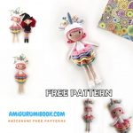 Unicorn Hat Girl Dora Amigurumi Doll Free Pattern