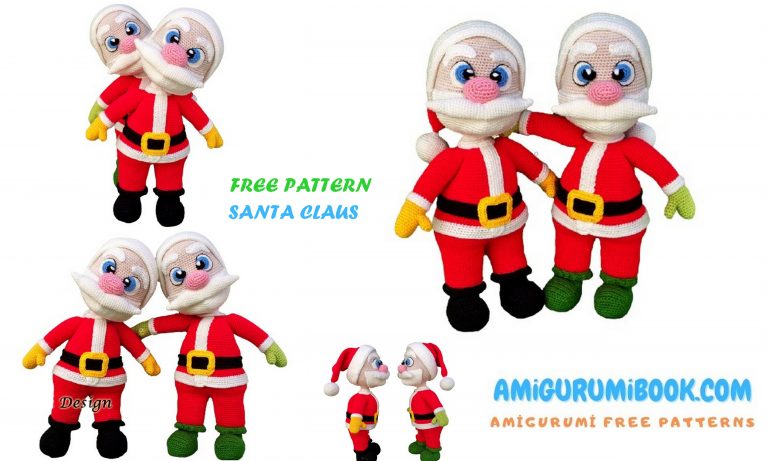 Happy Santa Claus amigurumi Free Pattern
