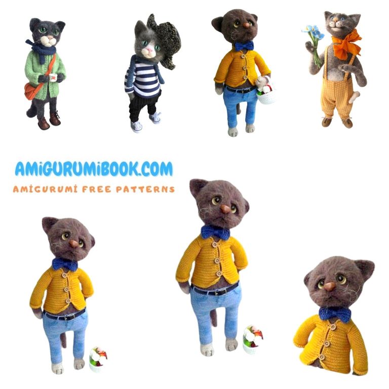 Cooll Cat Amigurumi Free Pattern