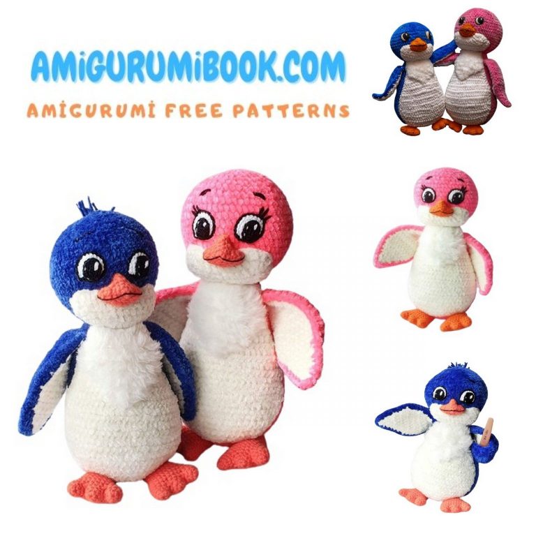 Mr and Mrs Penguin Amigurumi Free Pattern