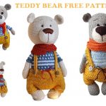 Teddy Bear in Overalls Amigurumi Free Pattern