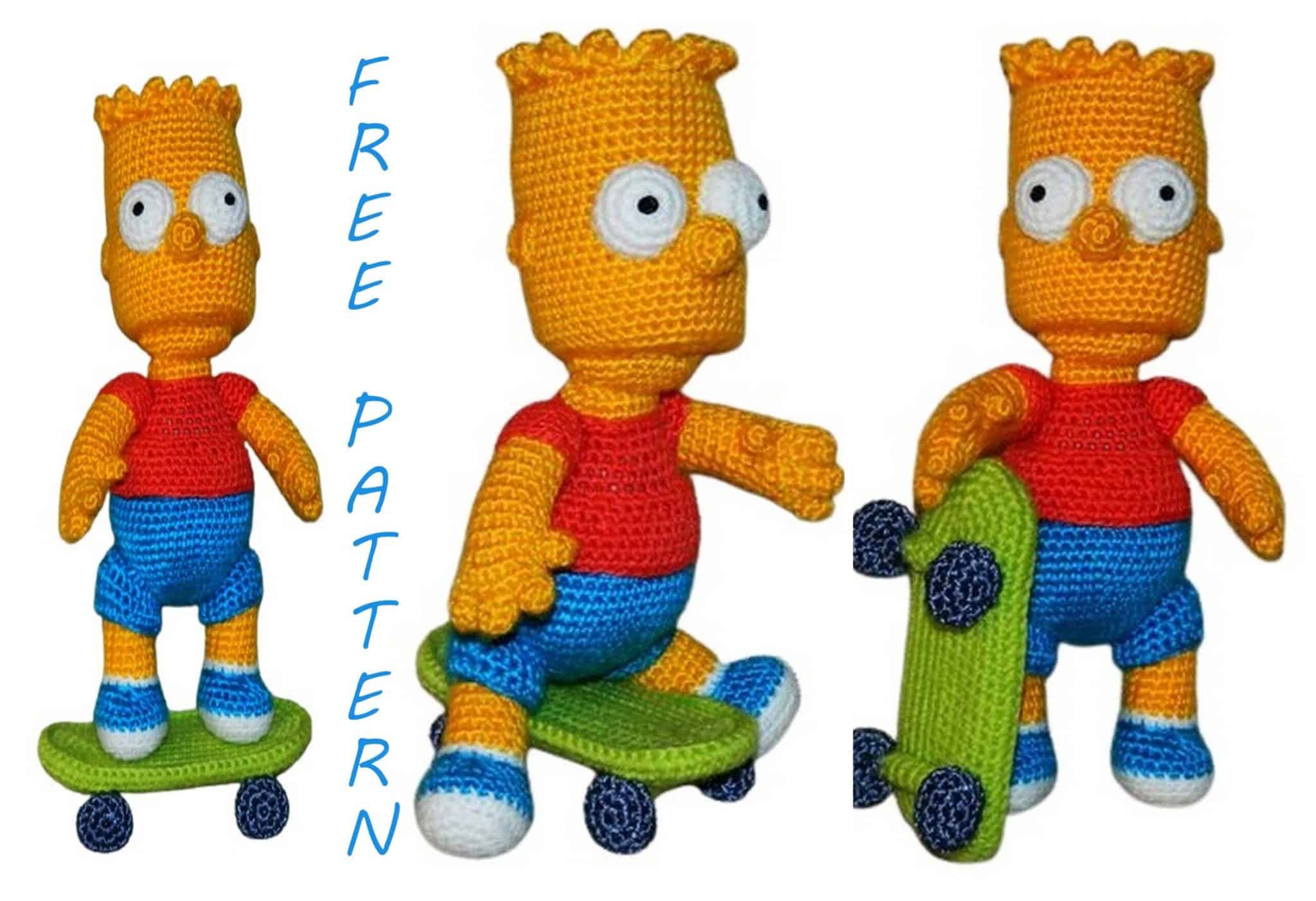 Bart simpson amigurumi free pattern free amigurumi crochet patterns