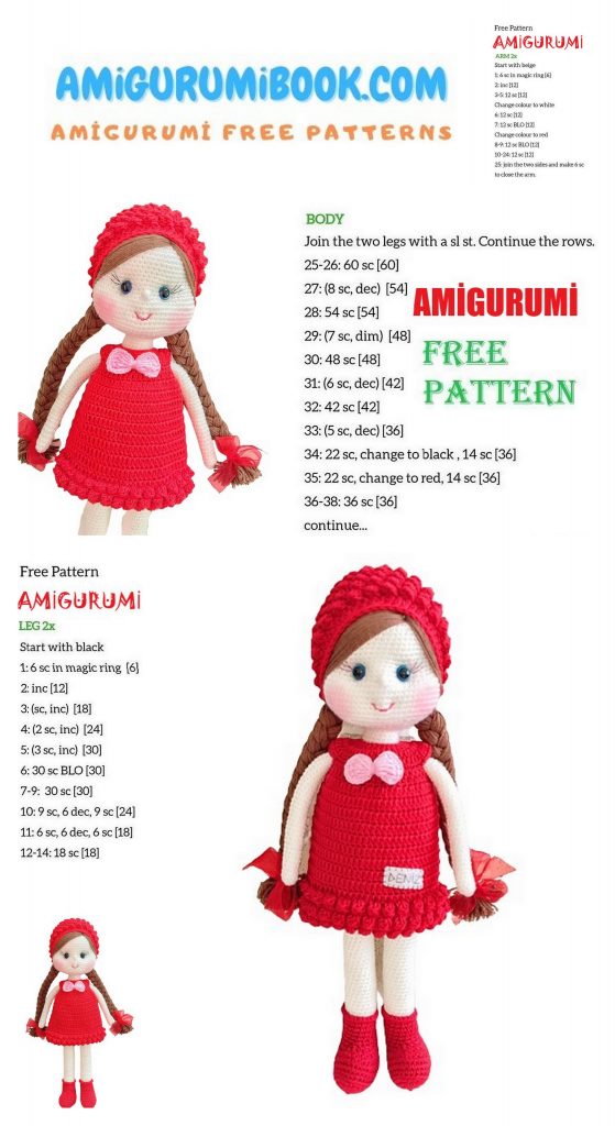 Popcorn Doll Amigurumi Free Pattern – Amigurumibook.com