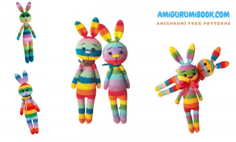 Rainbow Bunny Amigurumi Free Pattern