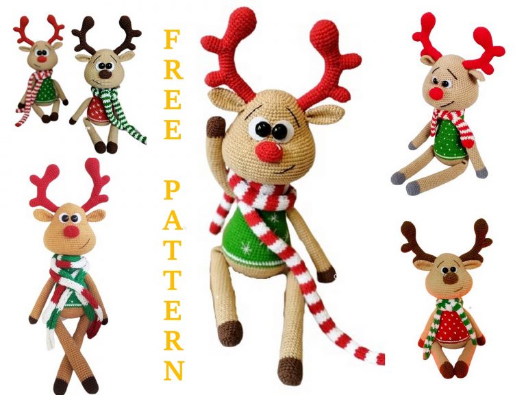 Cristmas Reindeer Amigurumi Free Pattern