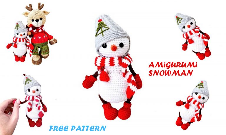 Cute Little Snowman Amigurumi Free Pattern