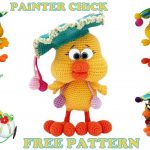 Cute Painter Chick Amigurumi Free Pattern