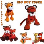 Cute Big Tiger Amigurumi Free Pattern