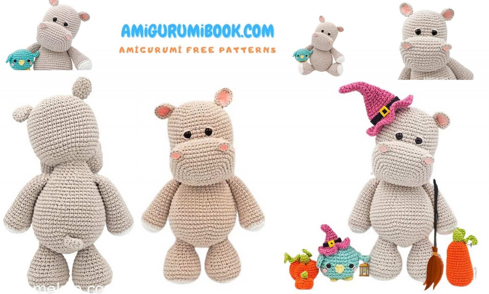 Cute Hippo Amigurumi Free Pattern - Free Amigurumi Crochet Patterns