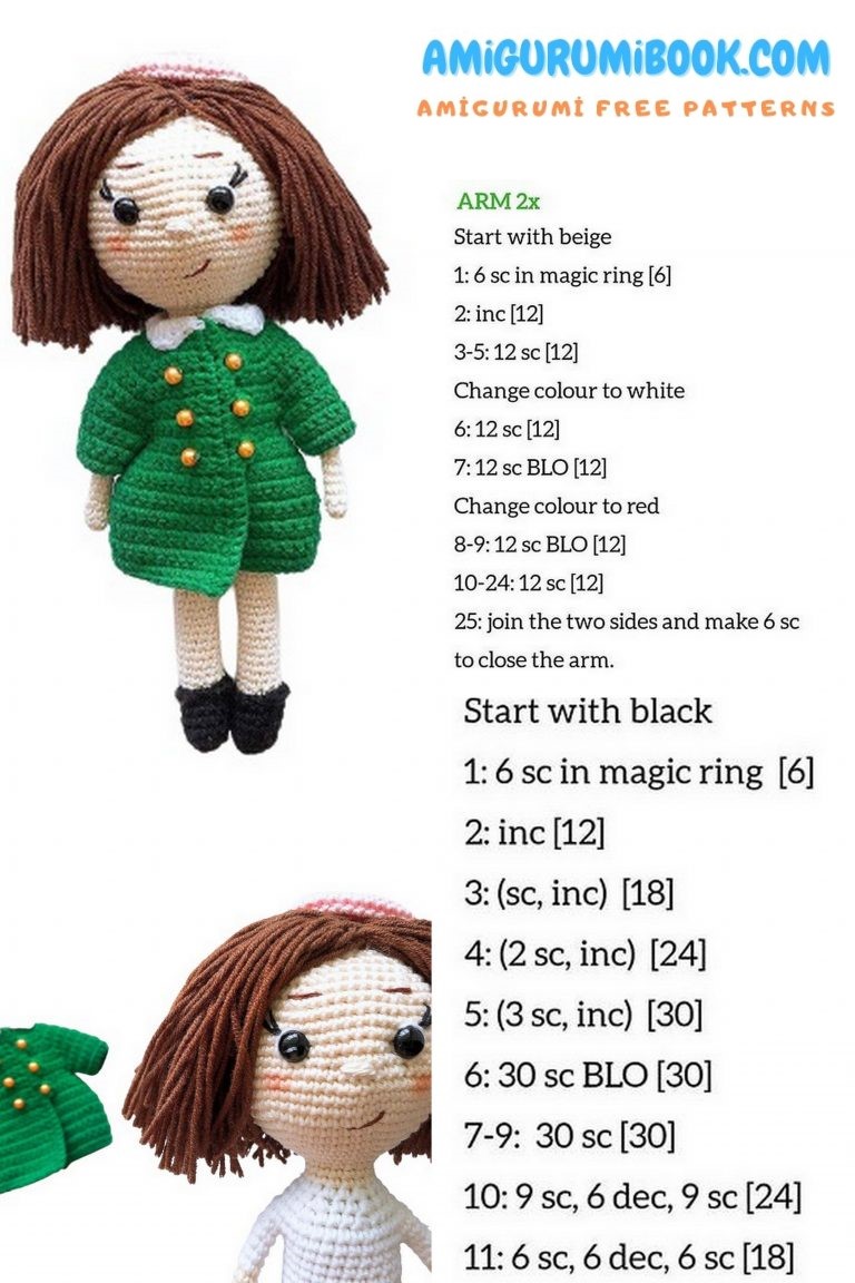 Teacher Doll Amigurumi Free Pattern – Amigurumibook.com