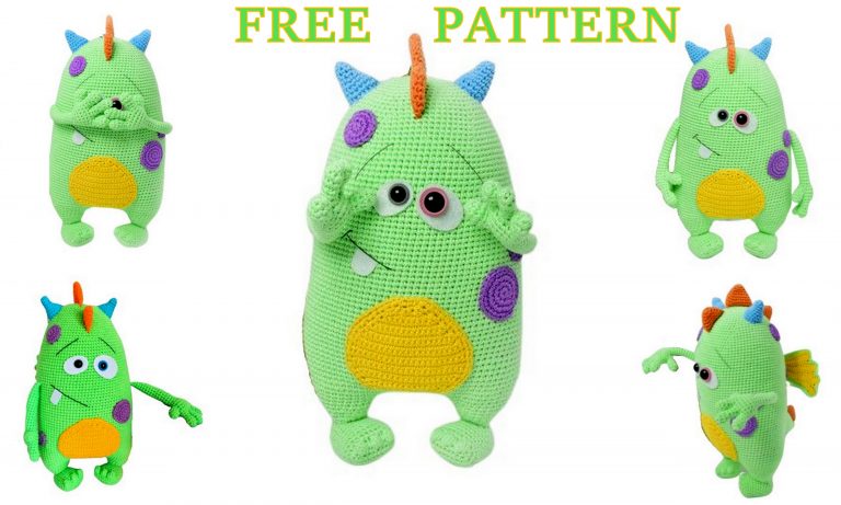 Cute Monster Kuboo Amigurumi Free Pattern