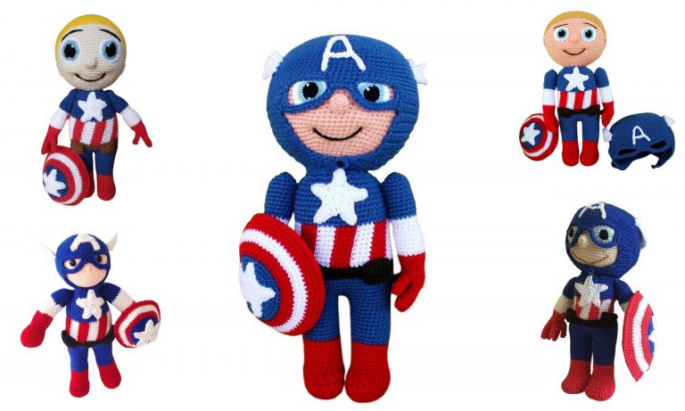 Captain America Amigurumi Free Pattern