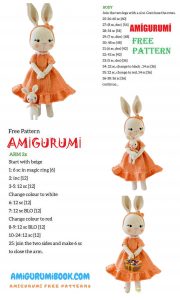 Girl Bunny Amigurumi Free Pattern - Free Amigurumi Crochet Patterns