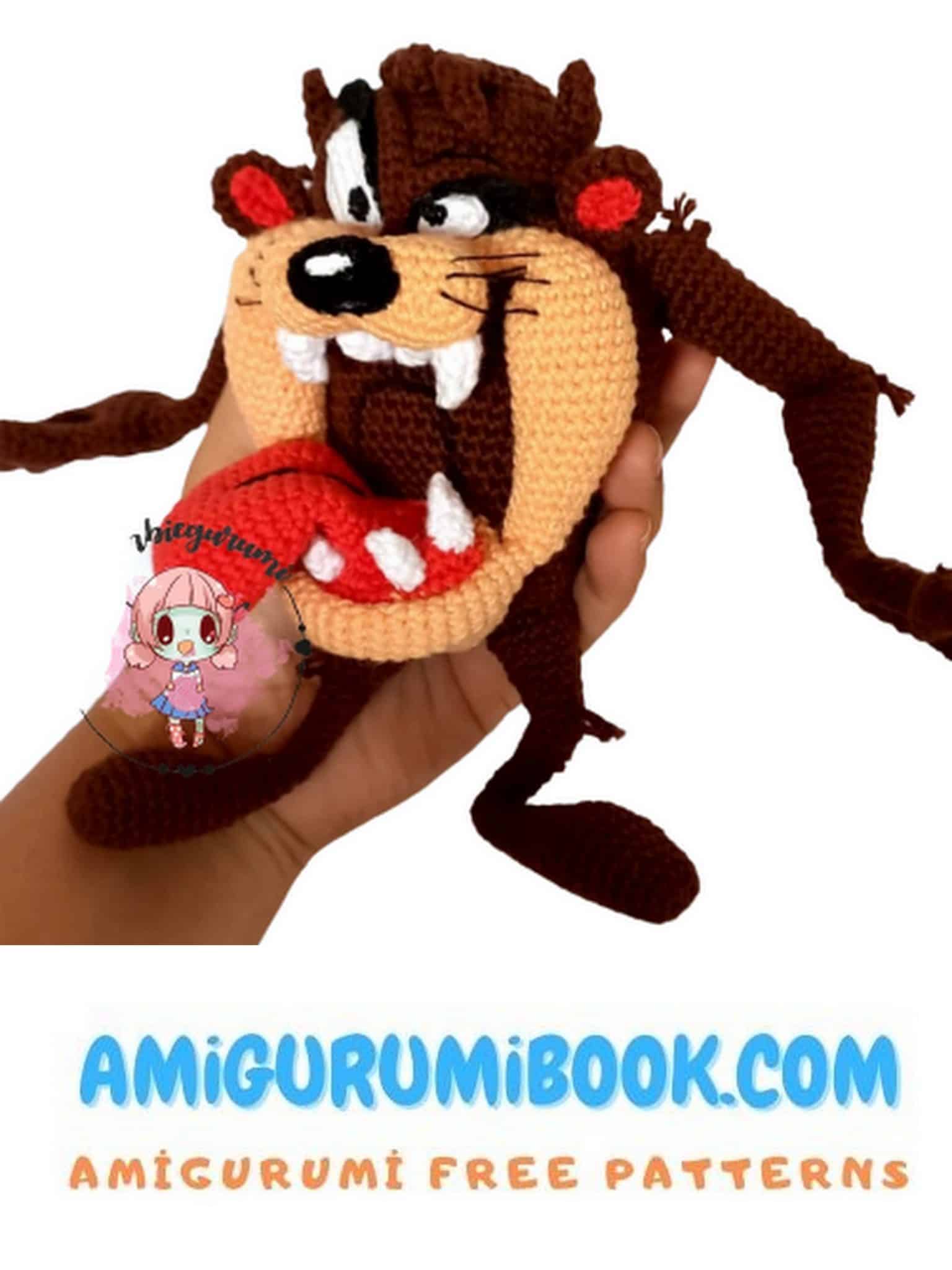 Tasmanian Devil Amigurumi Free Pattern Amigurumibook