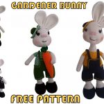 Cute Gardener Bunny Amigurumi Free Pattern