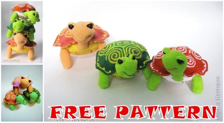 Rainbow Turtle Amigurumi Free Pattern