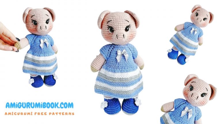 Cute Mrs. Piggy Amigurumi Free Pattern