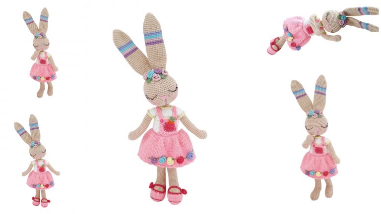 Purple Ear Bunny Amigurumi Free Pattern