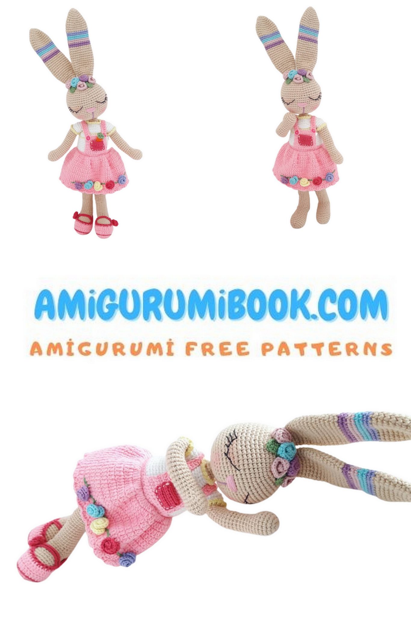 Purple Ear Bunny Amigurumi Free Pattern – Amigurumibook.com