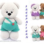 Teddy Bear in Dress Amigurumi Free Pattern