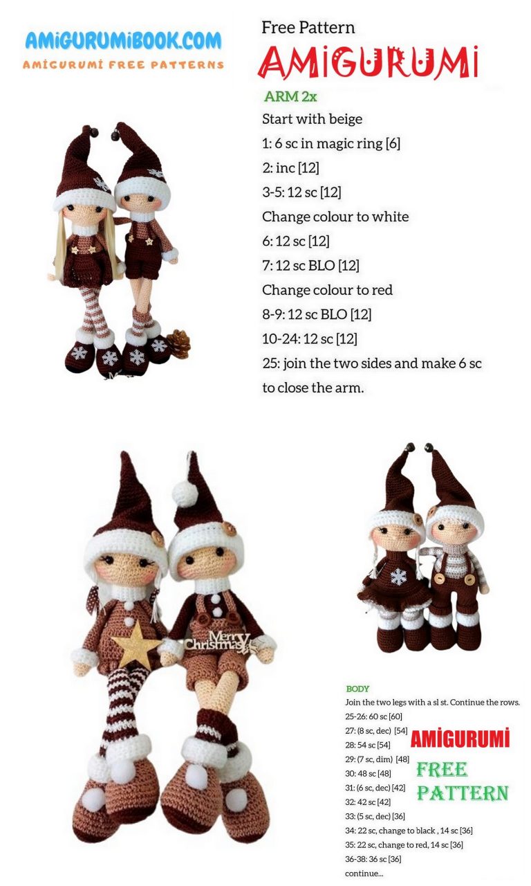 Amigurumi Christmas Elf Free Pattern - Free Amigurumi Crochet Patterns