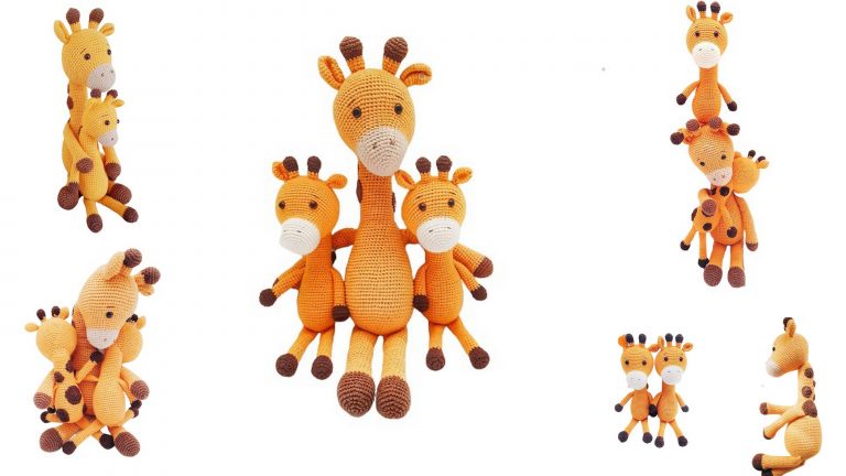 Giraffe Family Amigurumi Free Pattern