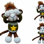 Three Monkey Amigurumi Free Pattern