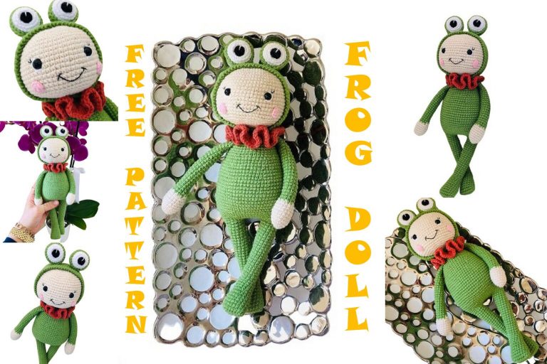 Doll in Frog Costume Amigurumi Free Pattern