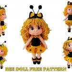 Doll in Bee Costume Amigurumi Free Pattern