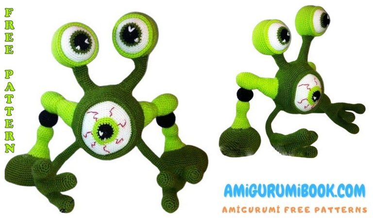 3-Eyed Monster Amigurumi Free Pattern