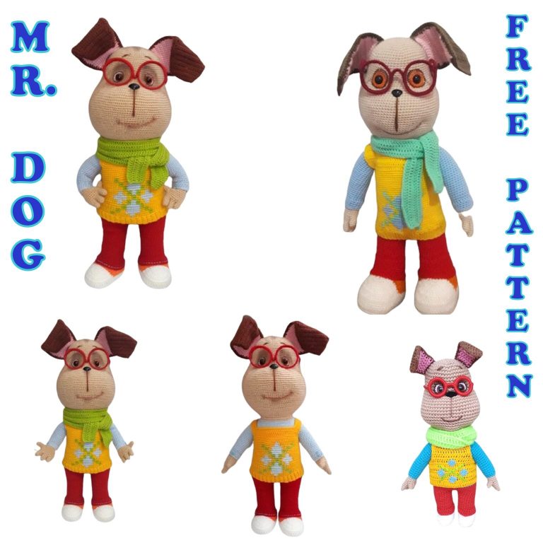 Mr. Dog Amigurumi Free Pattern