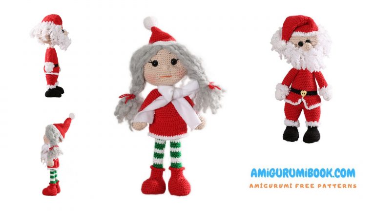 Christmas Mom and Santa Claus Amigurumi Free Pattern