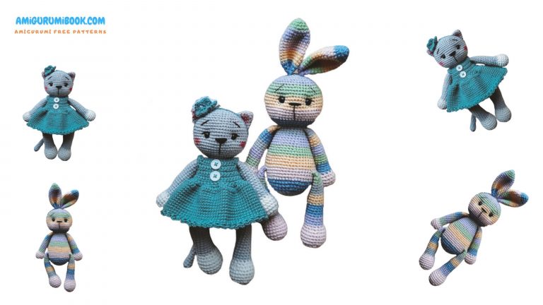 Bunny and Cat Amigurumi Free Pattern