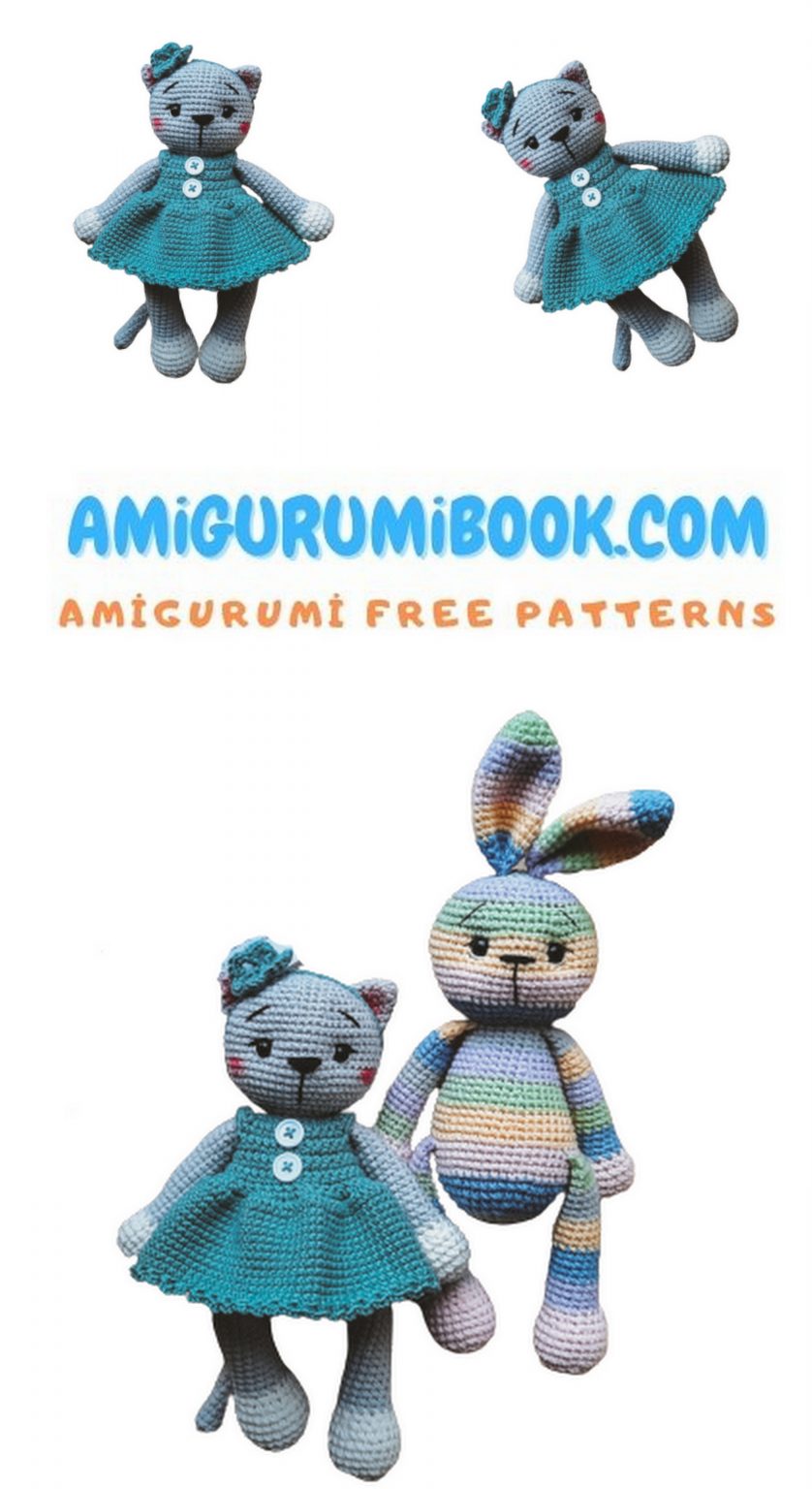 Bunny and Cat Amigurumi Free Pattern – Free Amigurumi Crochet Patterns