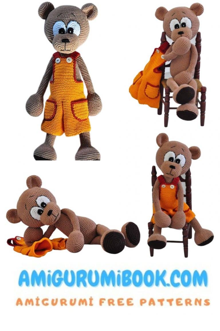 Luis Patterns Luis Teddy Bear Amigurumi Free Pattern - Free Amigurumi Crochet Patterns