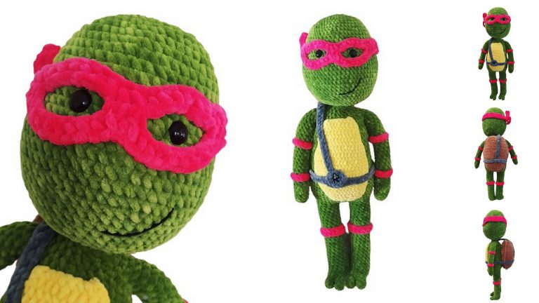 Velvet Ninja Turtles Amigurumi Free Pattern