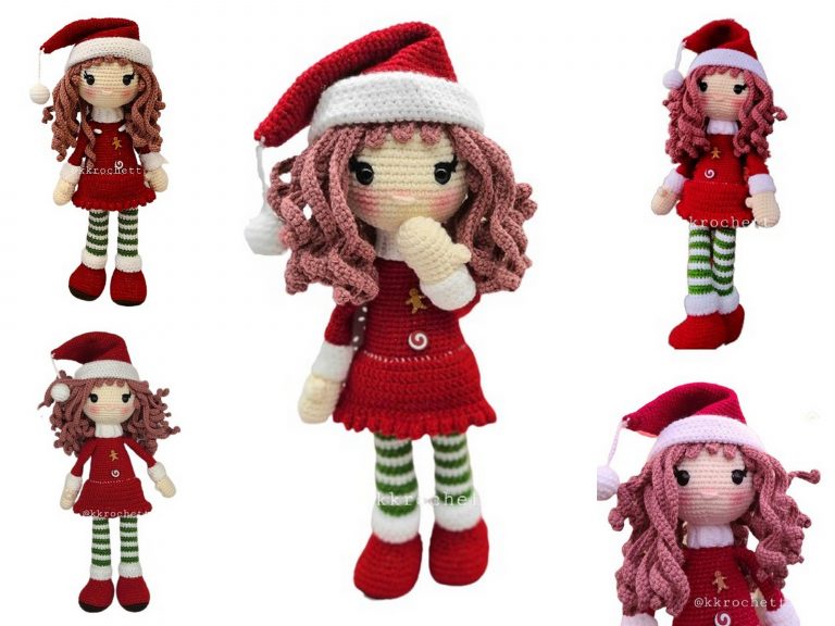 Christmas Girl Amigurumi Free Pattern