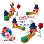 Clown Pencil Holder Amigurumi Free Pattern