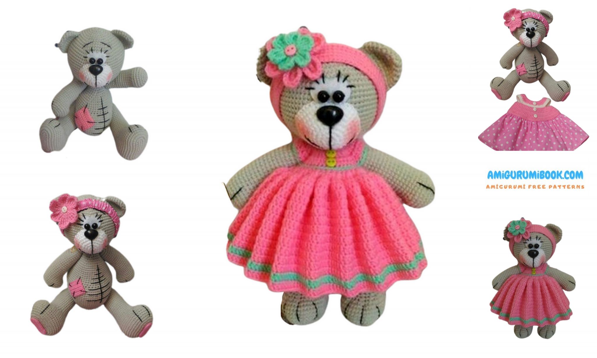 Miss Teddy Bear Amigurumi Free Pattern - Free Amigurumi Crochet Patterns