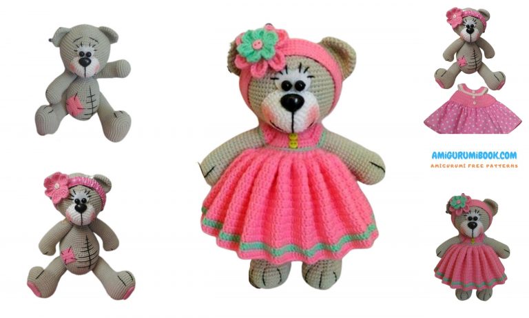 Miss Teddy Bear Amigurumi Free Pattern