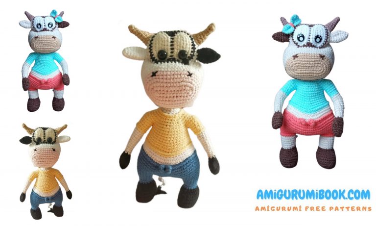 Bull and Cow Amigurumi Free Pattern