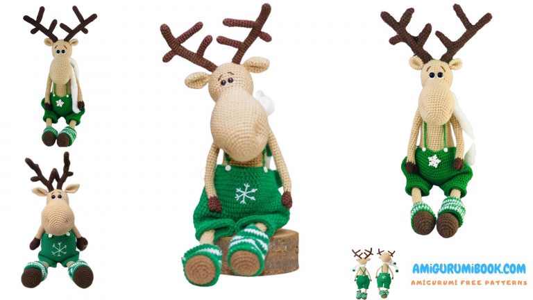 Cute Christmas Reindeer Amigurumi Free Pattern