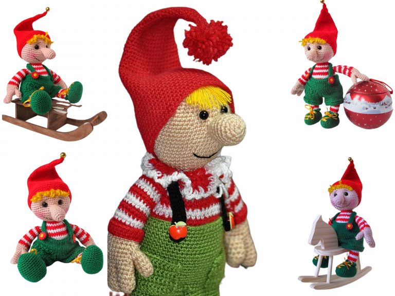 Christmas Gnome Tom Amigurumi Free Pattern