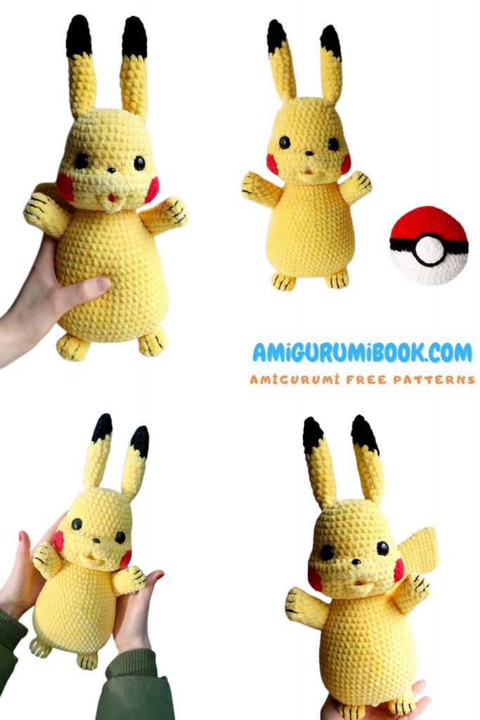 Velvet Pikachu Amigurumi Free Pattern – Free Amigurumi Crochet Patterns