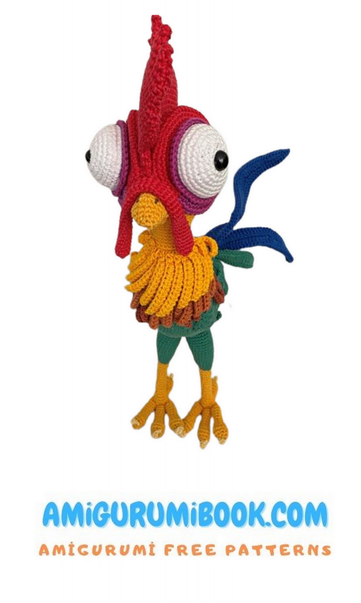 Cute Rooster Hei Hei Amigurumi Free Pattern - Free Amigurumi Crochet ...