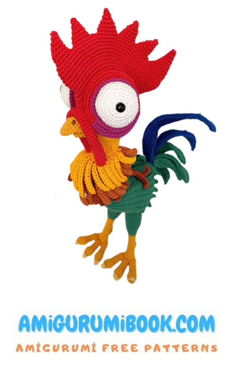 Cute Rooster Hei Hei Amigurumi Free Pattern - Free Amigurumi Crochet ...