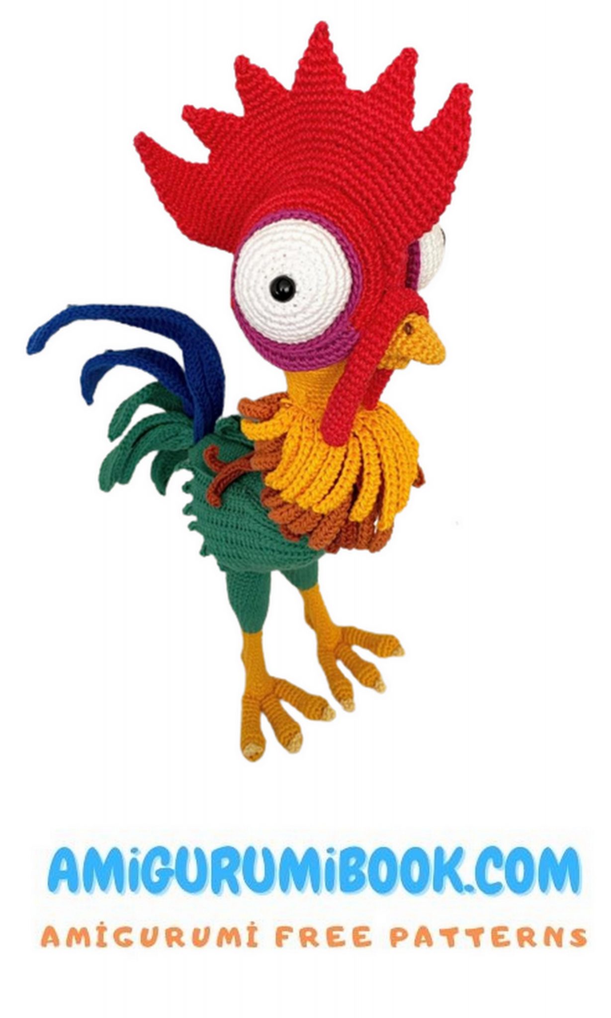 Cute Rooster Hei Hei Amigurumi Free Pattern - Free Amigurumi Crochet ...